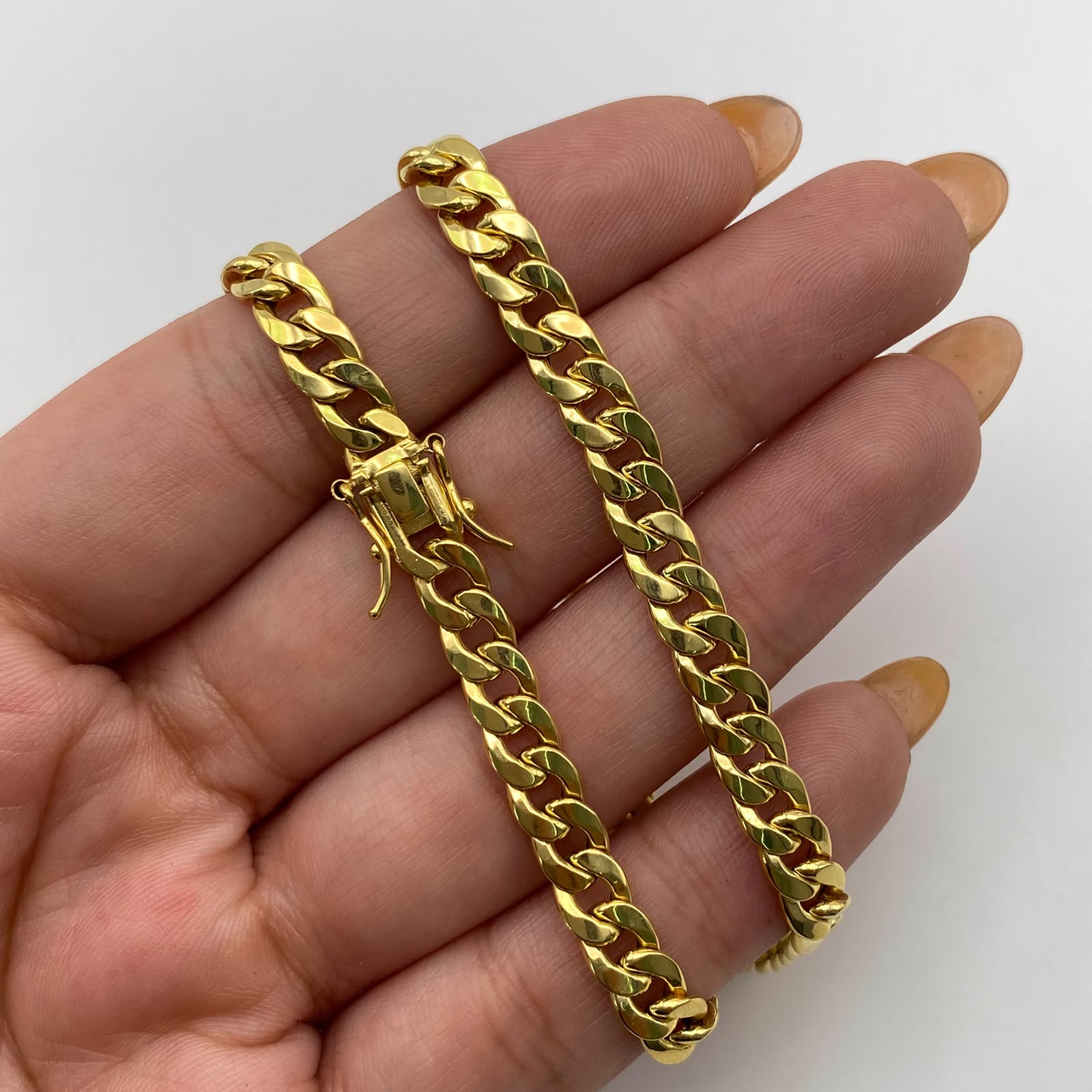 Cadena It Cubana inflada broche especial Oro amarillo 18k +1 / 12,2 Gr / 5,6 mm / 60 Cm