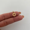 Dije circulo silueta corona Oro amarillo 18k 0,8 Gr / 1,5 Cm