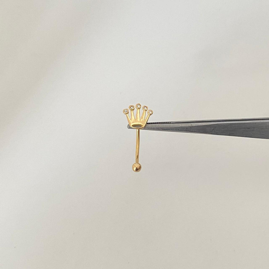Topos piercing corona curvo (Joya) Oro amarillo 18k 0,90 Gr