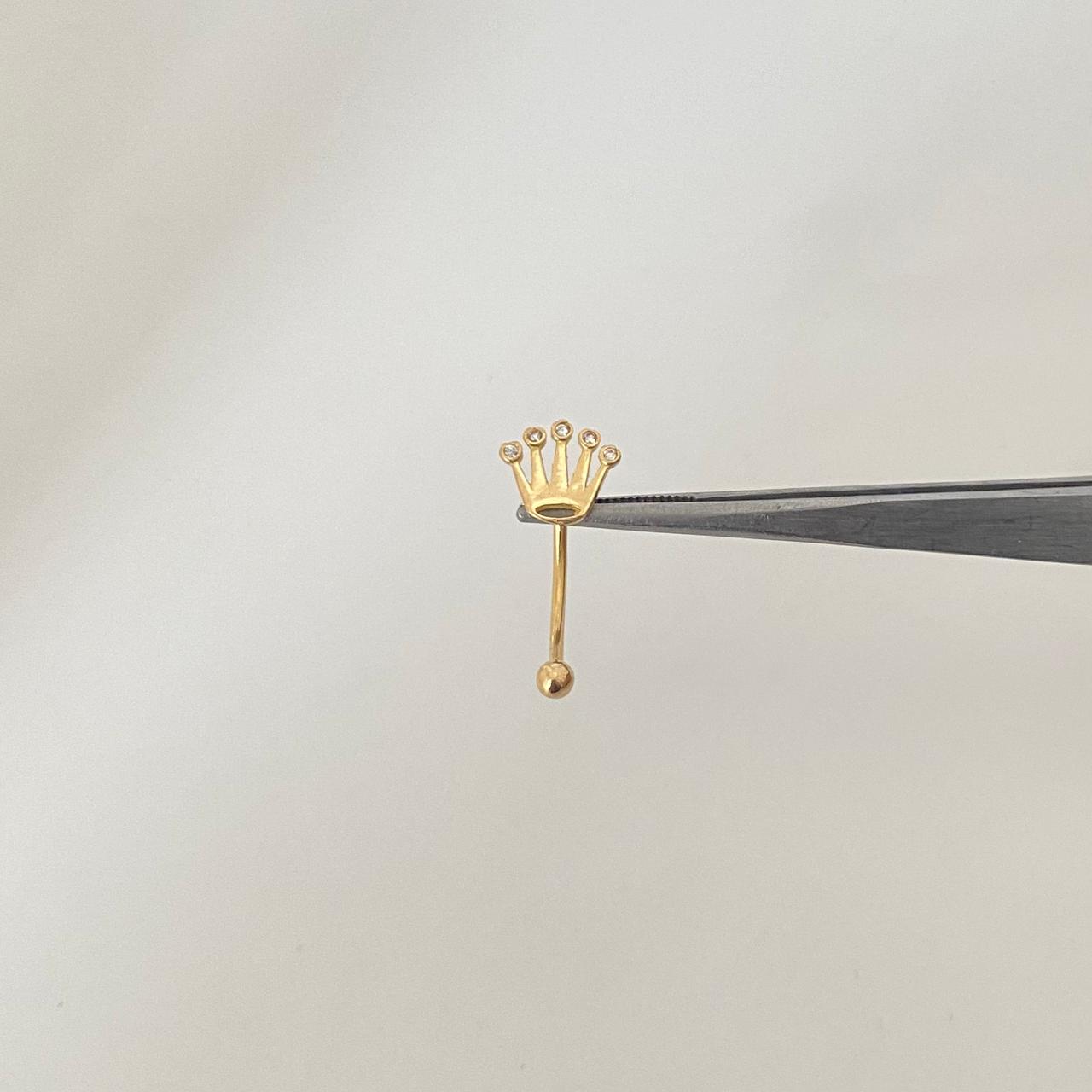 Topos piercing corona curvo (Joya) Oro amarillo 18k 0,90 Gr