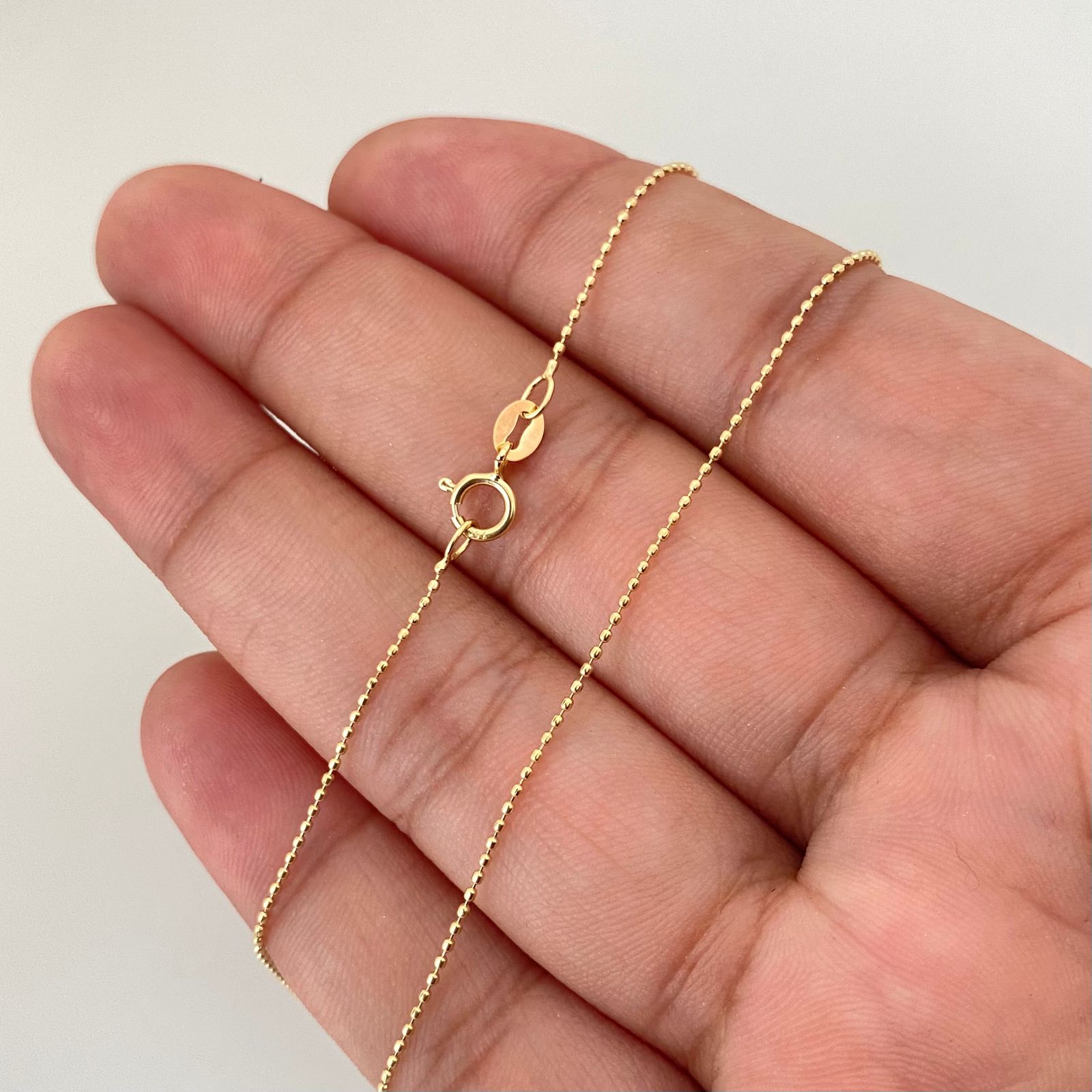 Cadena It mini militar Oro amarillo 18k +1 / 1,9 Gr / 1,0 mm / 60 Cm