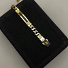 Pulso It Cubana placa circones negros Oro amarillo 18k +4 / 19,35 Gr / 6,2 mm / 21,5 Cm