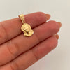 Dije Rostro Oro amarillo 18k 0,65 Gr / 9,5 mm / 2 Cm