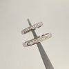 Anillo argollas de matrimonio con diamantes (POR FABRICACION) Oro blanco 18k / Talla 7 - Talla 11 / 6,55 Gr