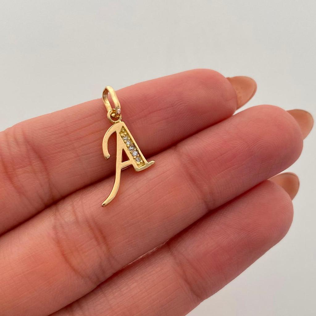 Dije Letra A Casting Oro amarillo 18k 1 Gr / 13 mm / 2 Cm