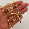 Rosario Virgen de Guadalupe Casting Oro amarillo 18k 24,65 Gr / 6 mm / 70 Cm