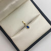 Dije Gota circon azul rey y blancos Oro amarillo 18k 0,4 Gr / 5,5 mm / 1,5 Cm