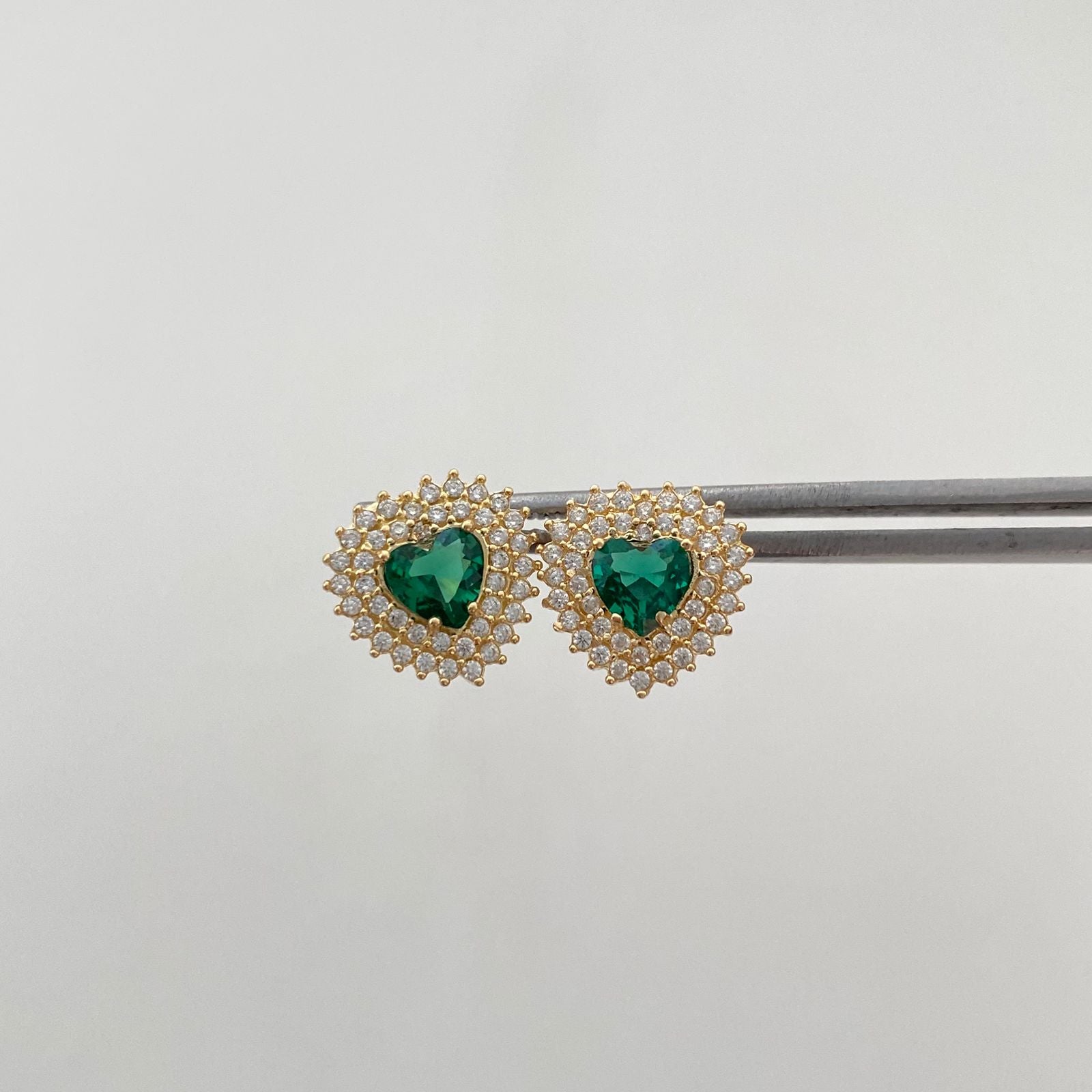 Topos Corazon casting Verde Oro amarillo 18k 2,85 Gr / 11,3 mm