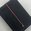 Pulso It tennis circón fucsia Oro amarillo 18k 1,55 Gr / 1,6 mm / 18 Cm