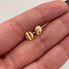 Topos grano de cafe liso  Oro amarillo 18k 0,6 Gr / 6 mm