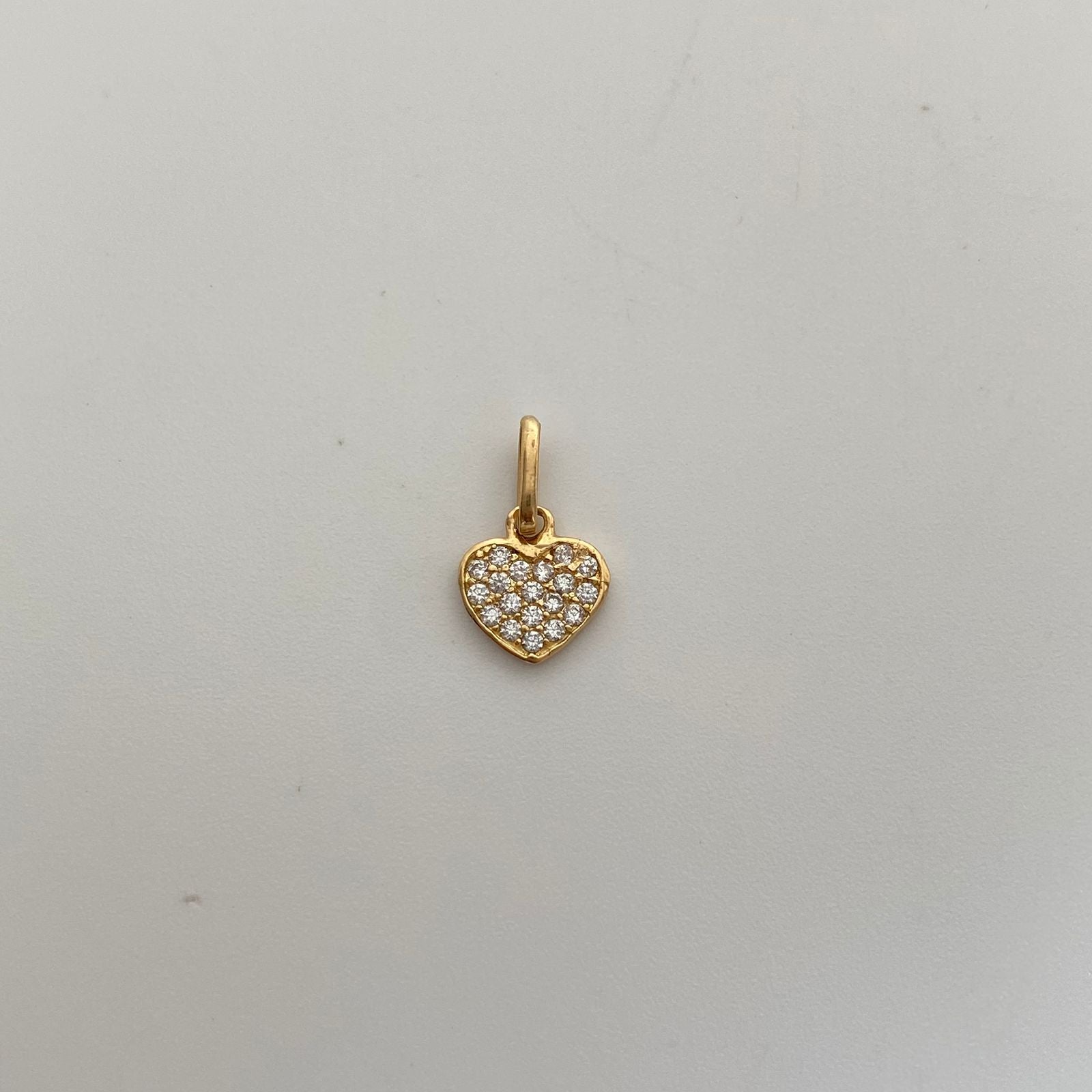 Dije Corazon Casting Oro amarillo 18k 0,7 Gr / 8,8 mm / 1,5 Cm
