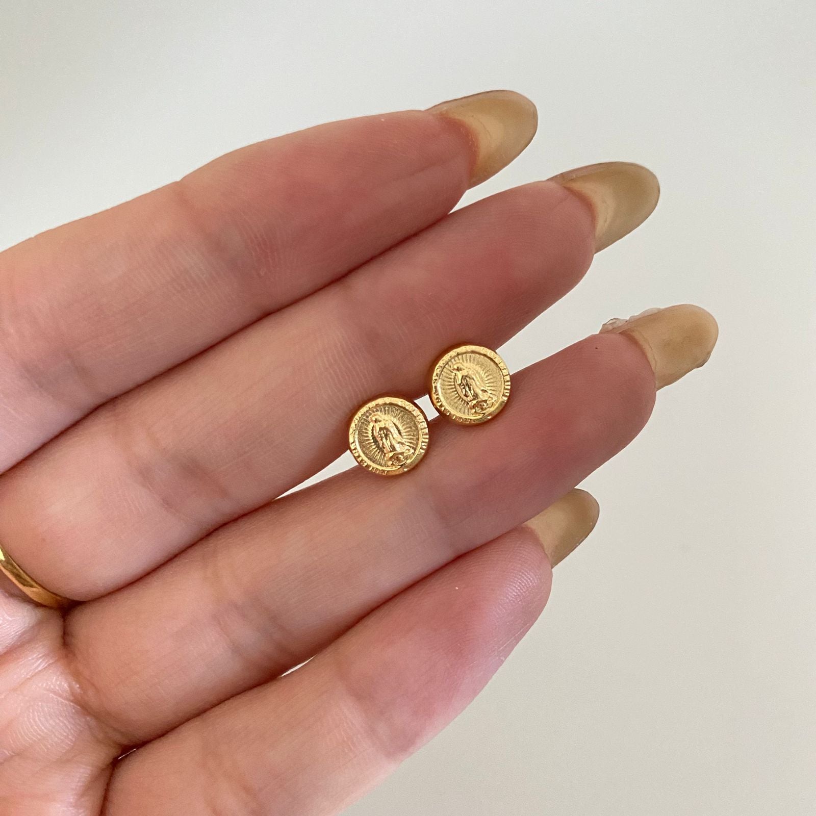 Topos Virgen Guadalupe Oro amarillo 18k 0,95 Gr / 8,2 mm