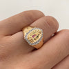 Anillo Virgen De Guadalupe Casting Oro amarillo 18k / Talla 7 / 5,15 Gr / 4,8 mm