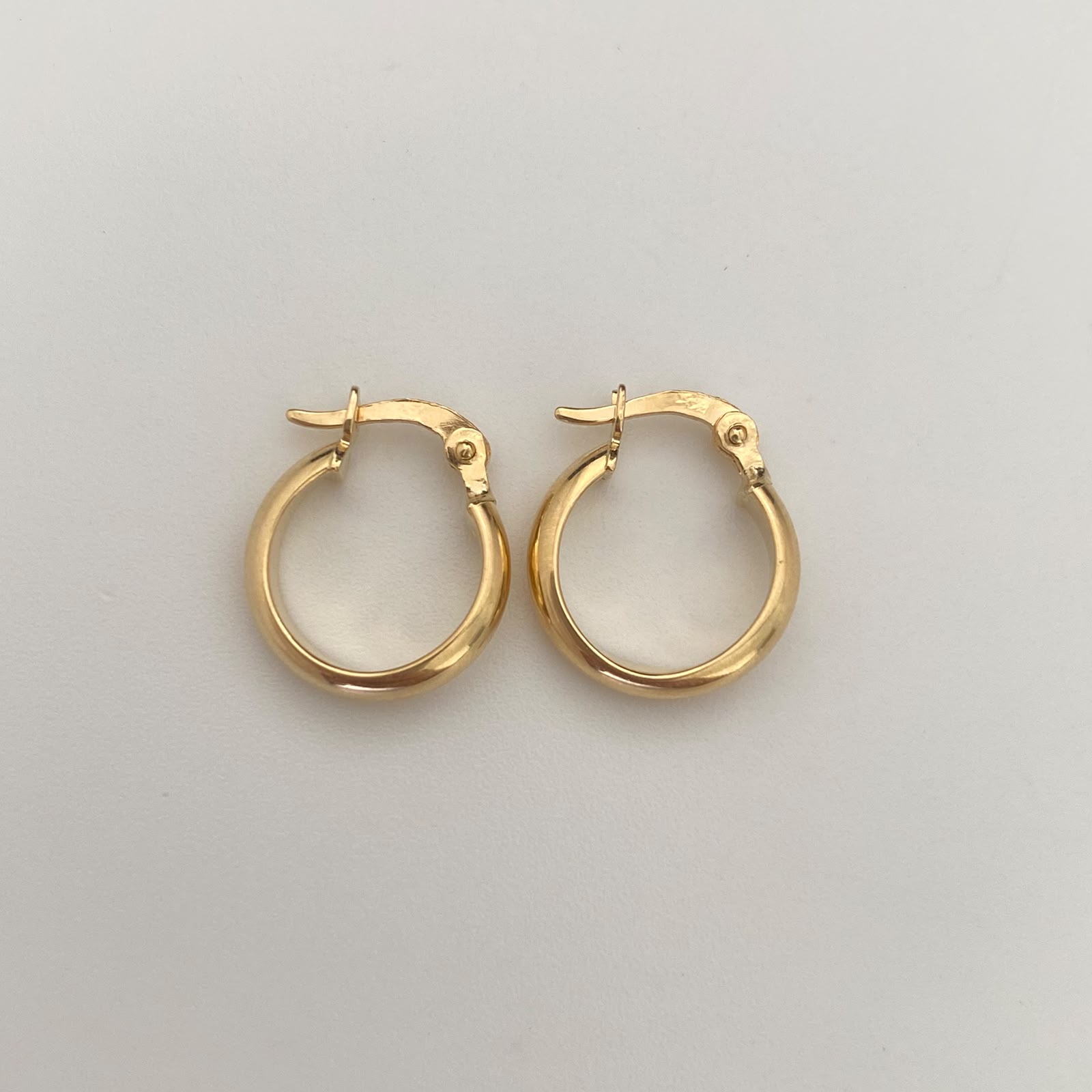 Candonga Media Caña redonda lisa Oro amarillo 18k 1,1 Gr / 1,4 Cm