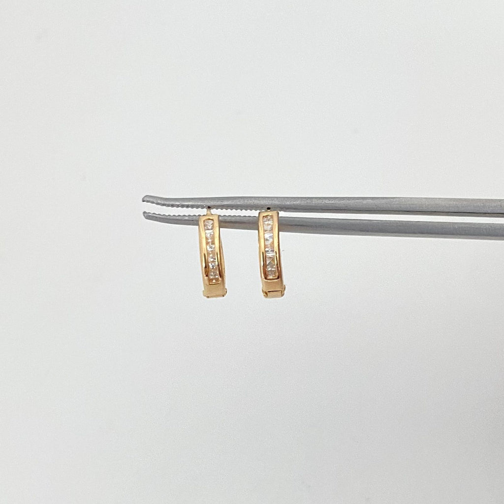 Candonga casting blanco Oro amarillo 18k 0,9 Gr / 1,0 Cm