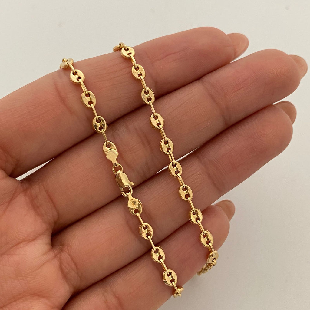 Cadena Gc Liso Oro amarillo 18k 5,60 Gr / 3,4 mm / 50 Cm Broche 0,30