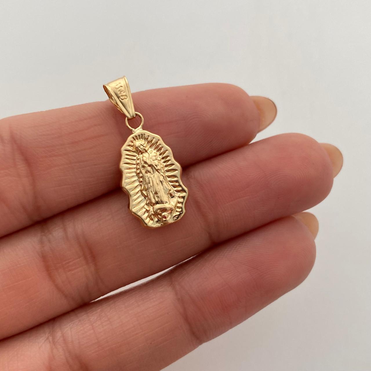 Dije Guadalupe silueta Oro amarillo 18k 1 Gr / 10,5 mm / 2,5 Cm