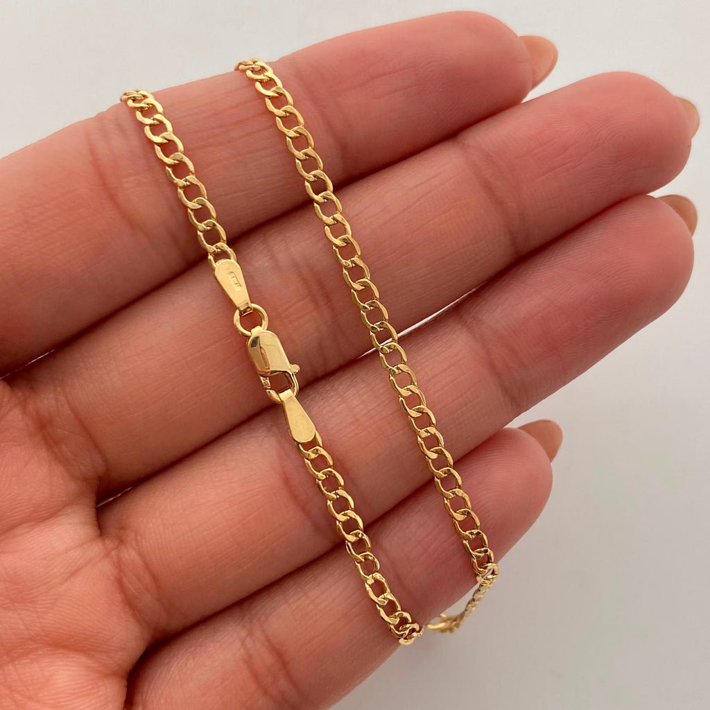 Cadena It Cubana Oro amarillo 18k 2,75 Gr / 2,7 mm / 45 Cm