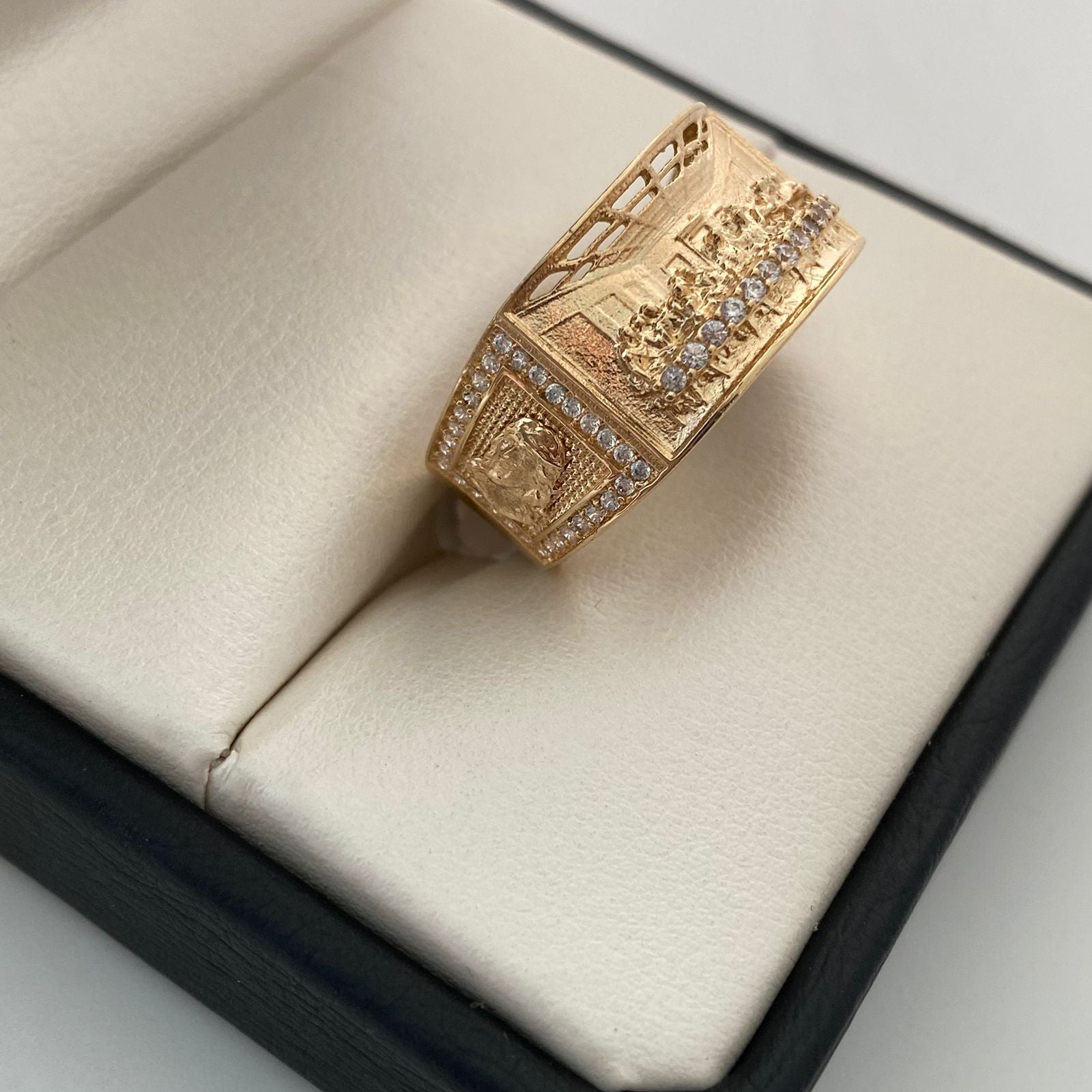 Anillo Ultima Cena Casting Oro amarillo 18k / Talla 11 / 9,55 Gr / 8,8 mm