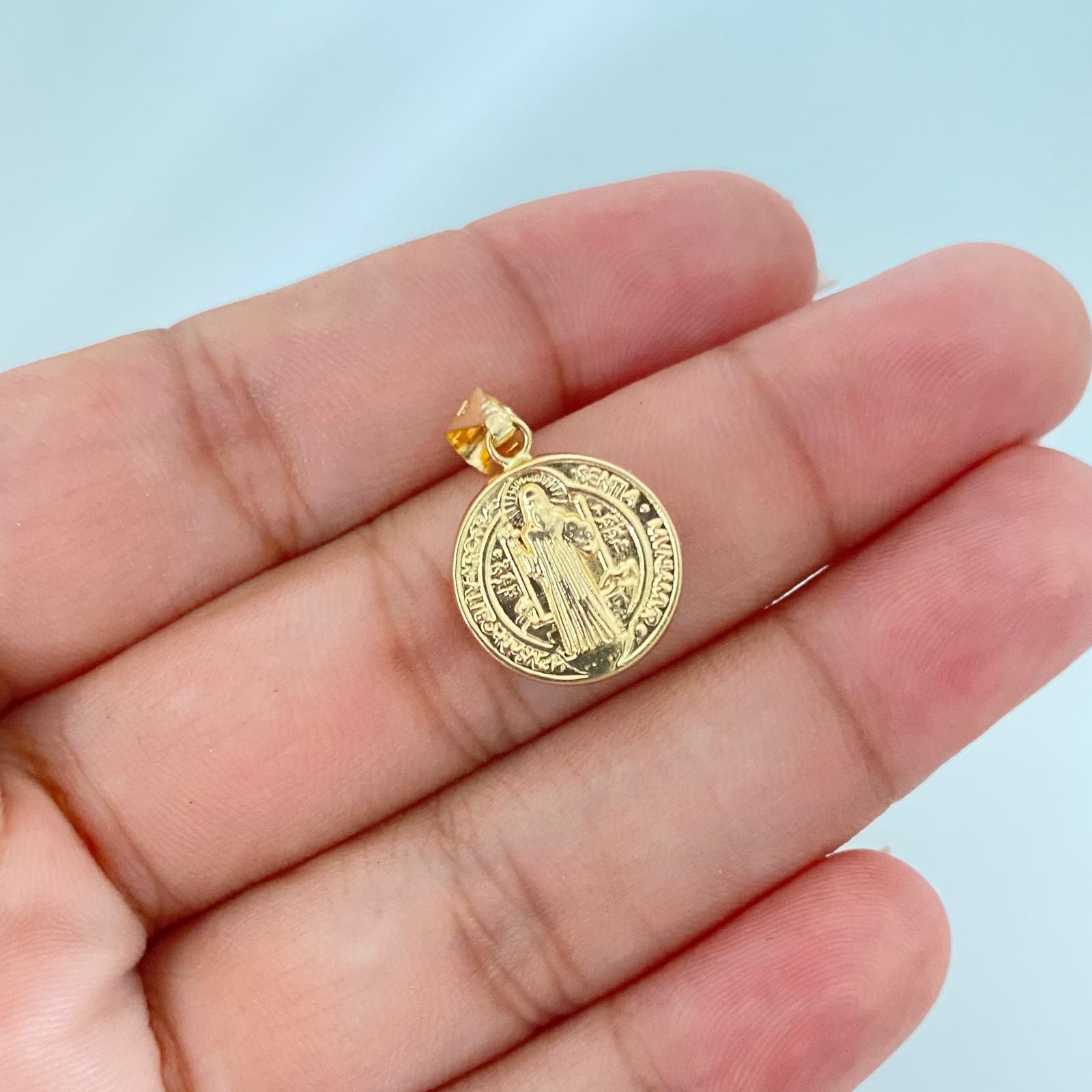 Dije san benito Oro amarillo 18k 0,95 Gr / 2,4 Cm
