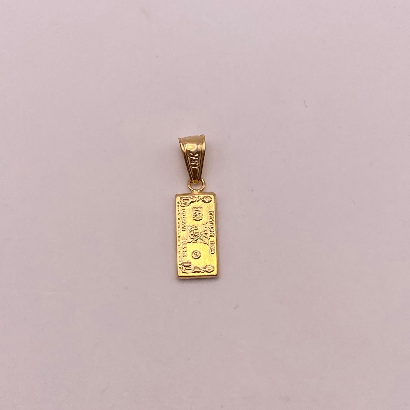 Dije Dolar Oro amarillo 18k 0,62 Gr / 6,5 mm / 2,3 Cm