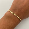 Pulso It Plana Lisa Oro amarillo 18k 2,45 Gr / 2,7 mm / 19 Cm