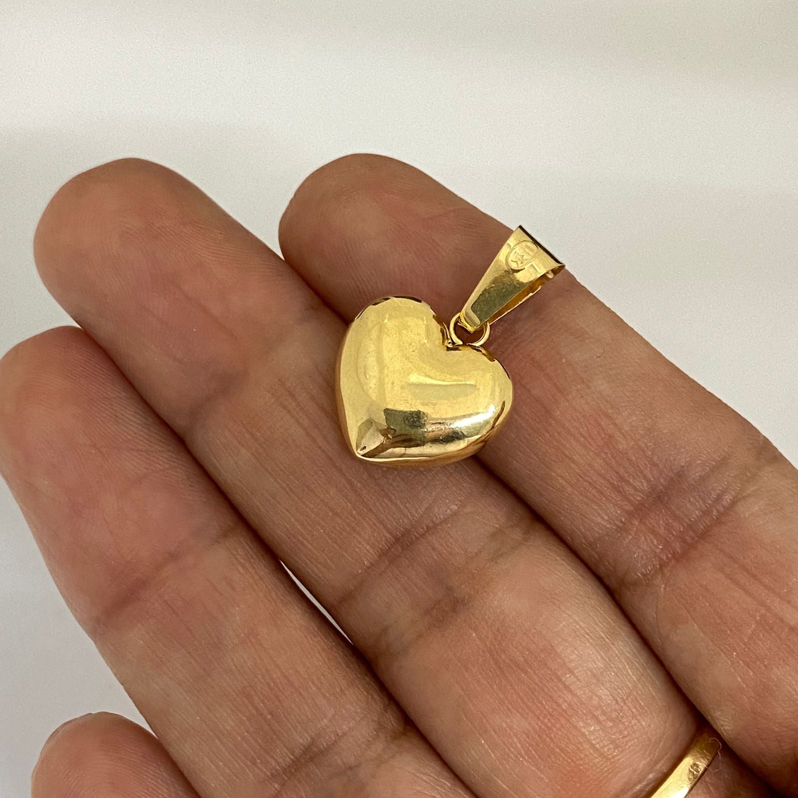 Dije corazón inflado Oro amarillo 18k 1,0 Gr / 2,0 Cm