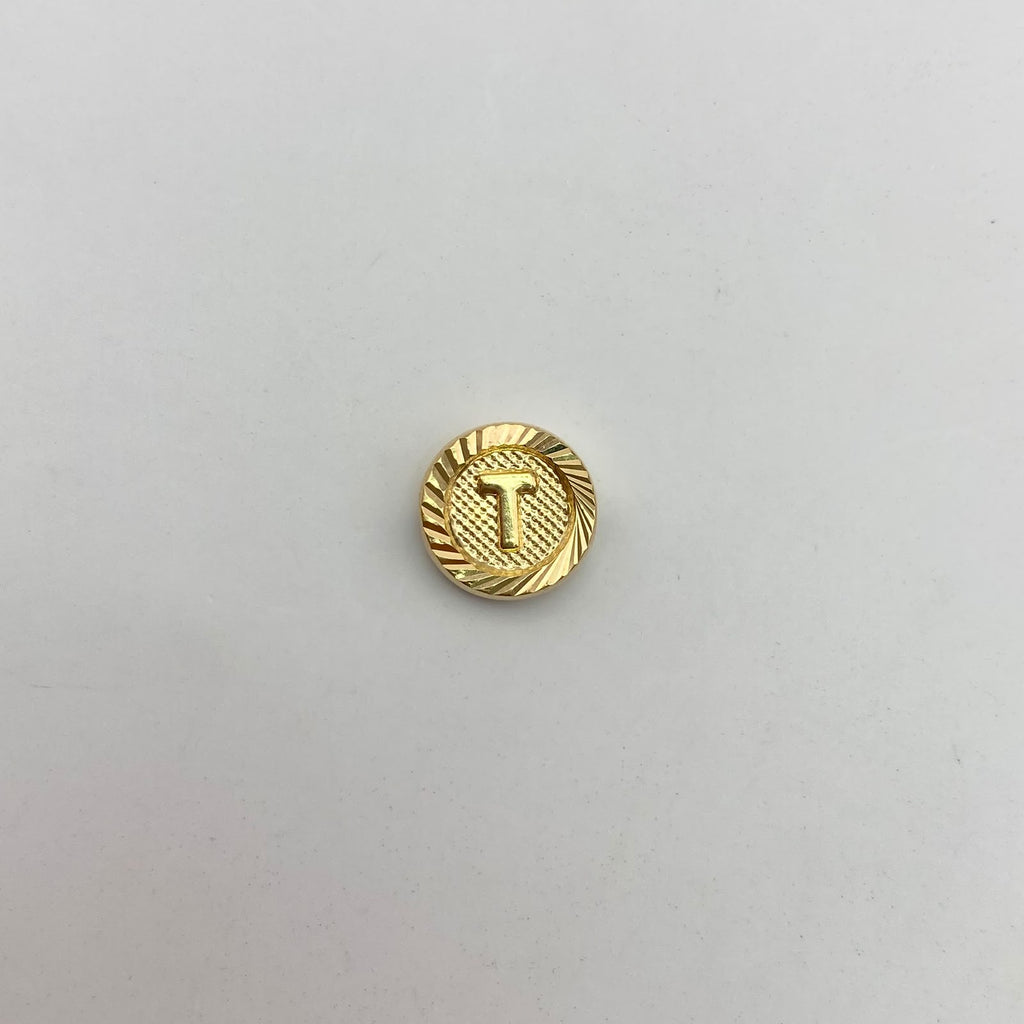 Herraje tambor letra t Oro amarillo 0,5 Gr / 1 Cm