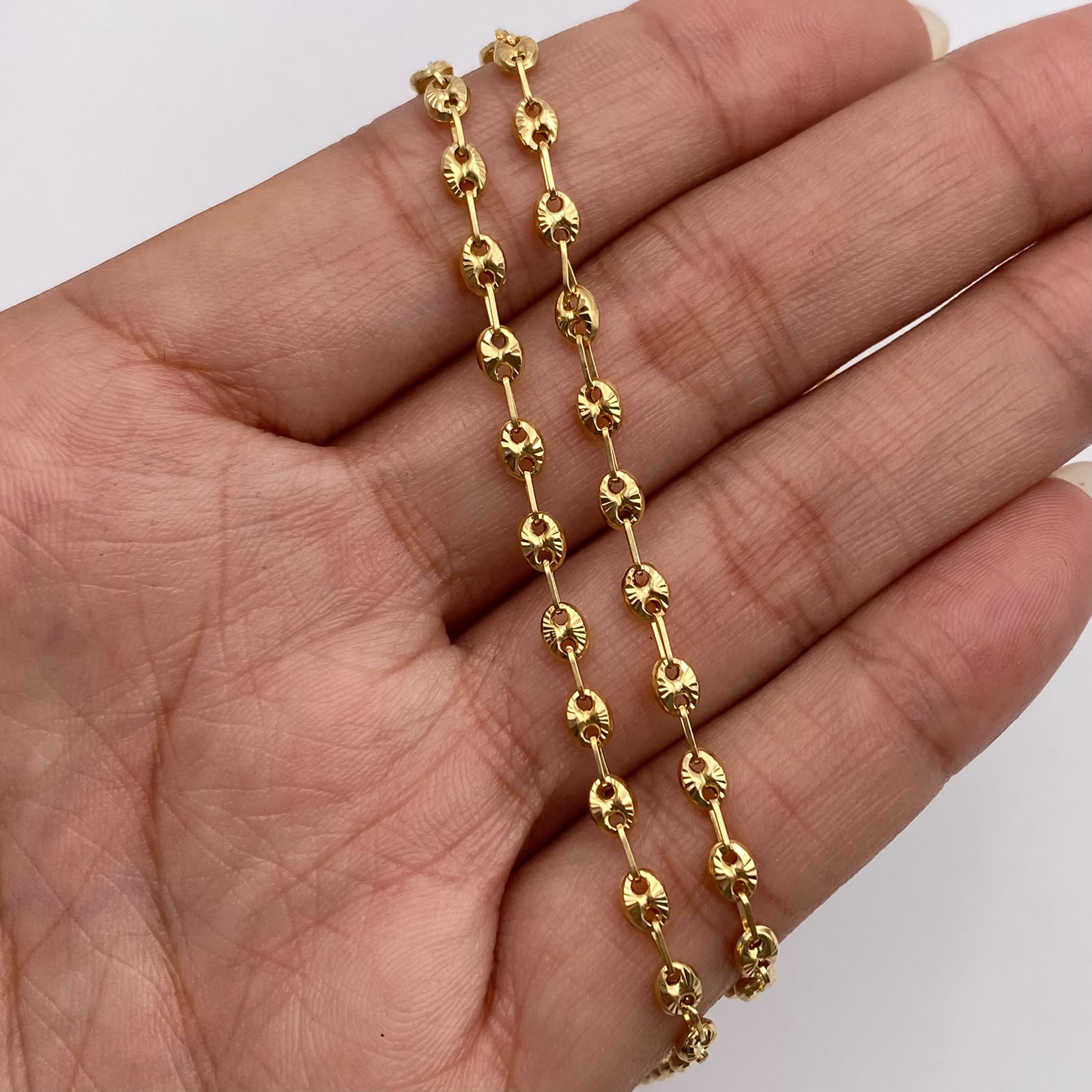 Cadena Gc Diamantado Oro amarillo 18k 7,40 Gr / 3,3 mm / 60 Cm Broche 0,40