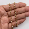 Cadena Militar luna diamantada Tres oros 18k +1 / 14,10 Gr / 3 mm / 50 Cm Broche 0,40