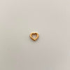 Herraje Corazon Silueta Pasante Oro amarillo 18k 0,3 Gr / 0,7 Cm