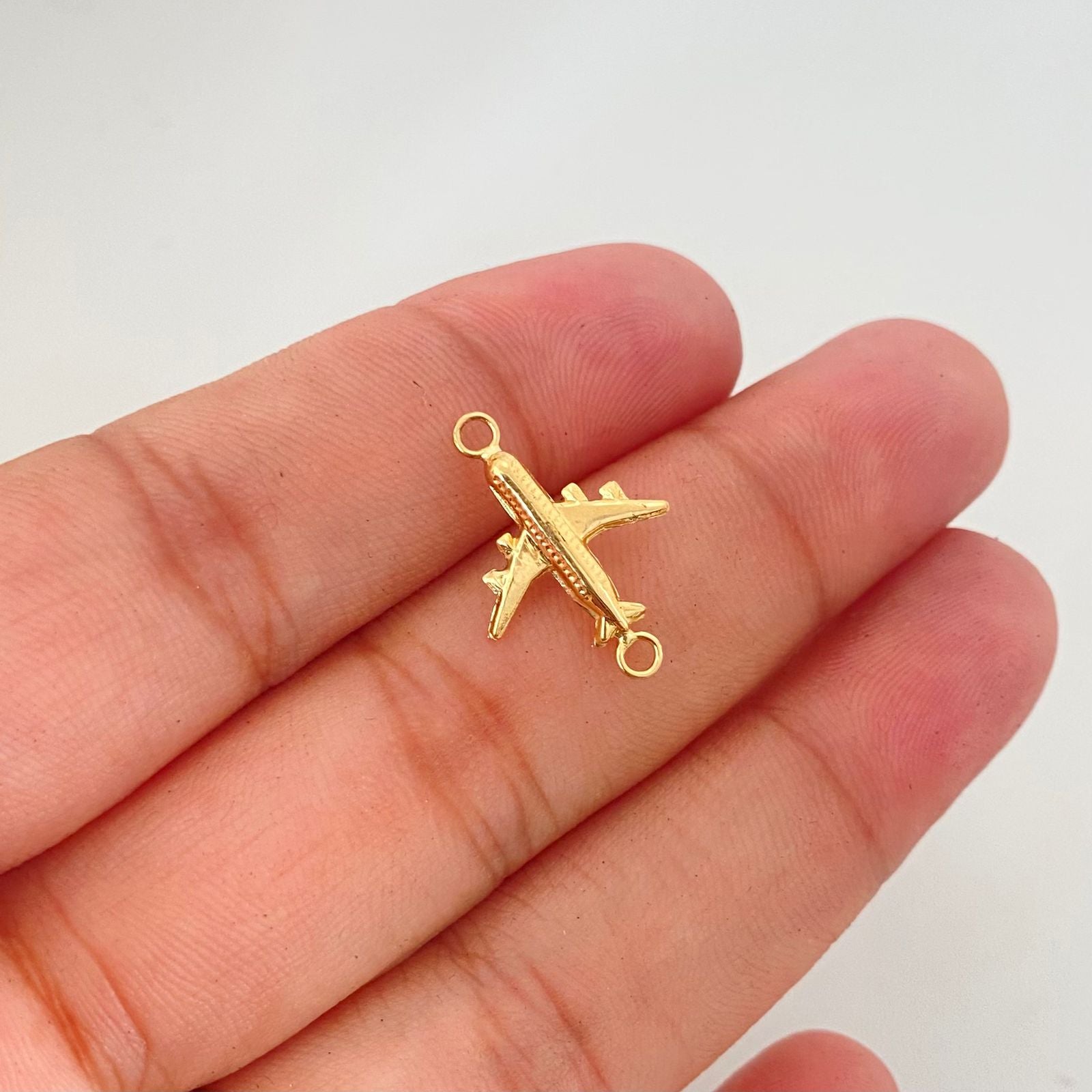 Herraje avión Oro amarillo 18k 0,45 Gr / 2,0 Cm