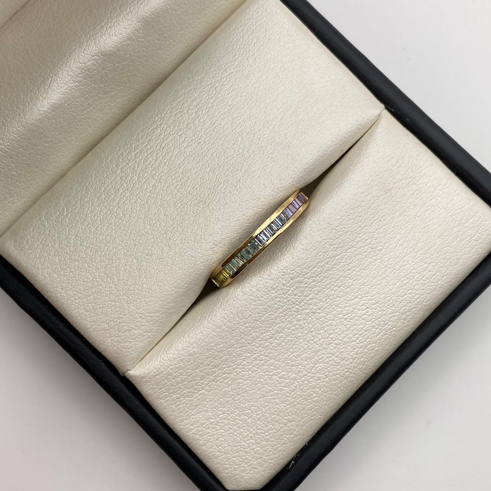 Anillo anillo churumbela circones multicolor Oro amarillo 18k / Talla 8 / 2,25 Gr / 2,10 mm