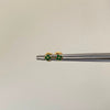 Topos mini flor circones verdes Oro amarillo 18k 3,5 Gr / 0,45 mm