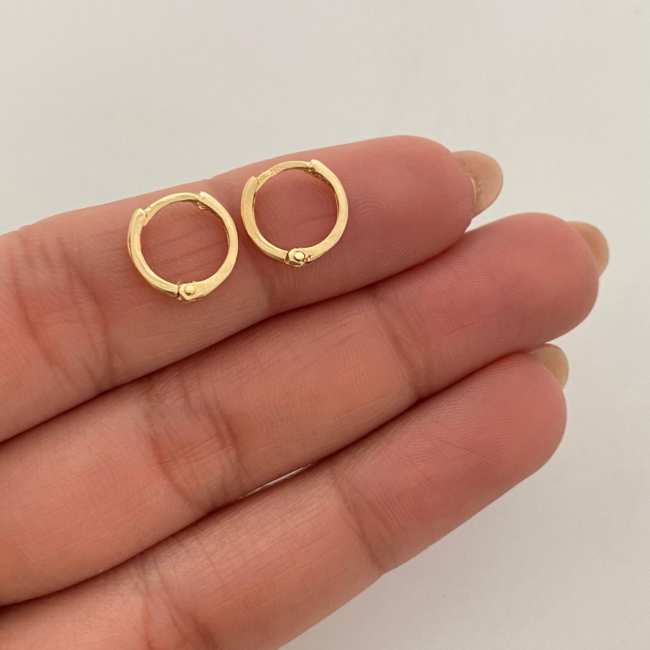 Candonga imperdible  Oro amarillo 18k 0,85 Gr / 0,9 Cm