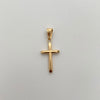 Dije Cruz Tubular Oro amarillo 18k 0,6 Gr / 12,8 mm / 2,9 Cm