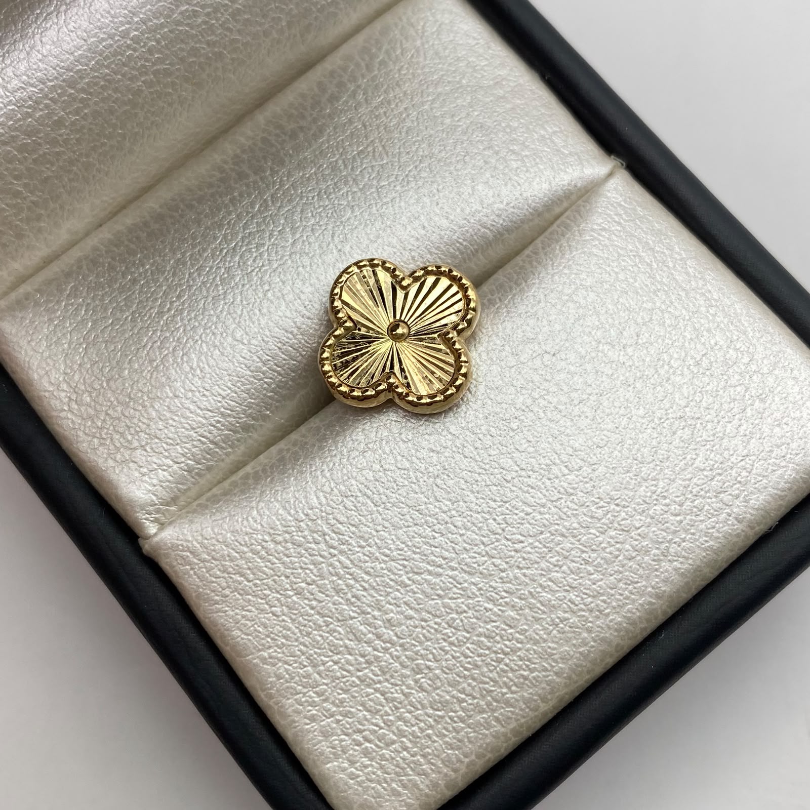 Herraje tambor trebol vc diamantado Oro amarillo 1,1 Gr / 1 Cm