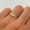 Anillo con cruz  Oro amarillo 18k / Talla 5 1/2 / 1,4 Gr