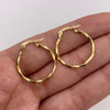 Candonga entorchada delgada Oro amarillo 18k 1,17 Gr / 2,3 Cm