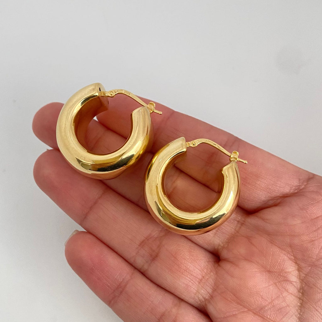 Candonga It (joya) redonda lisa Oro amarillo 18k 6,85 Gr / 3,0 Cm