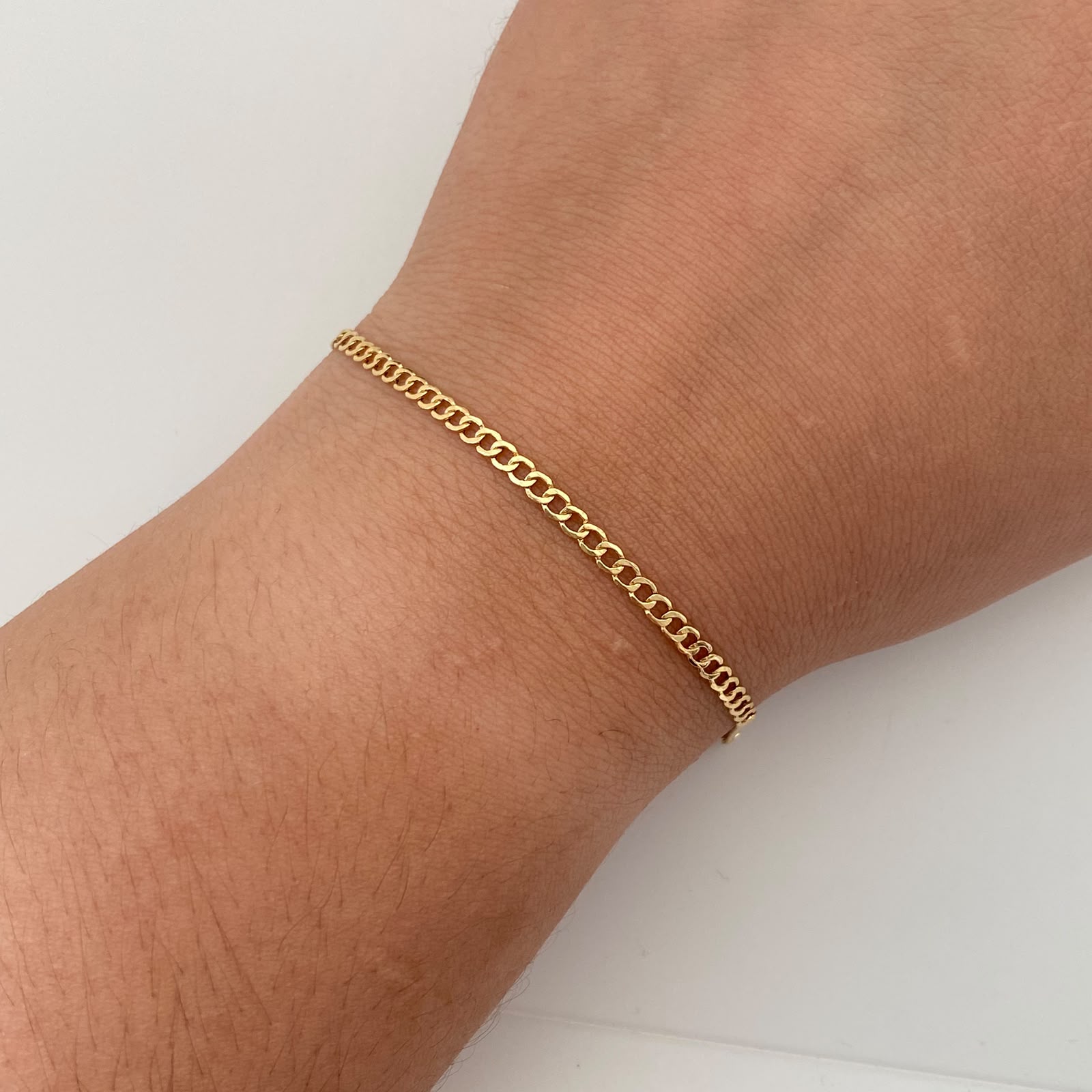 Pulso It Cubana Oro amarillo 18k +2 / 1,35 Gr / 2,8 mm / 17,3 Cm