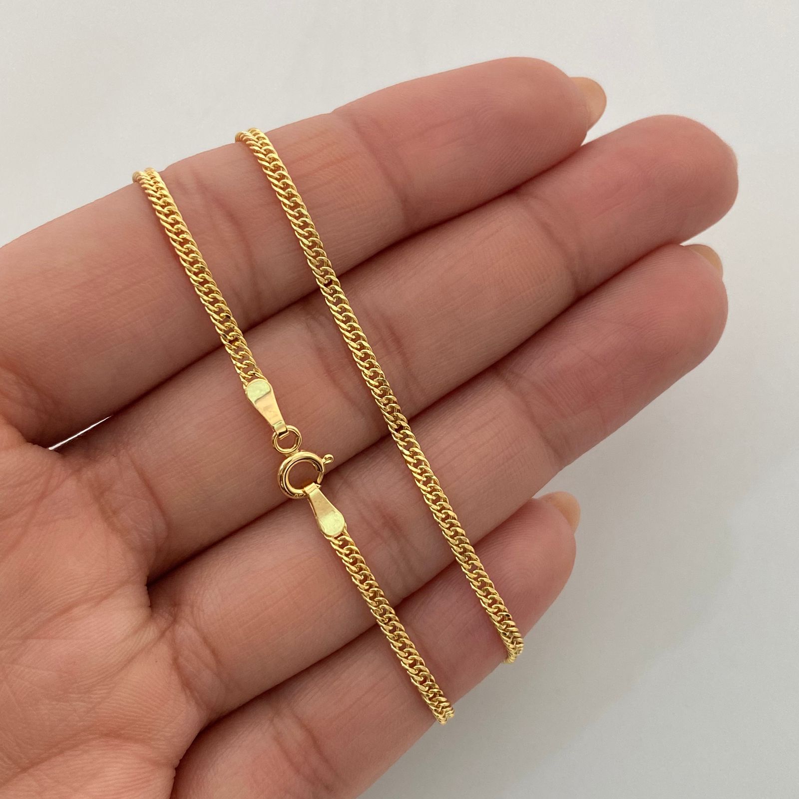 Cadena It Cubana especial plana Oro amarillo 18k +1 / 3,95 Gr / 2,1 mm / 60 Cm