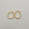 Candonga entorchada Oro amarillo 18k 1 Gr / 2 Cm