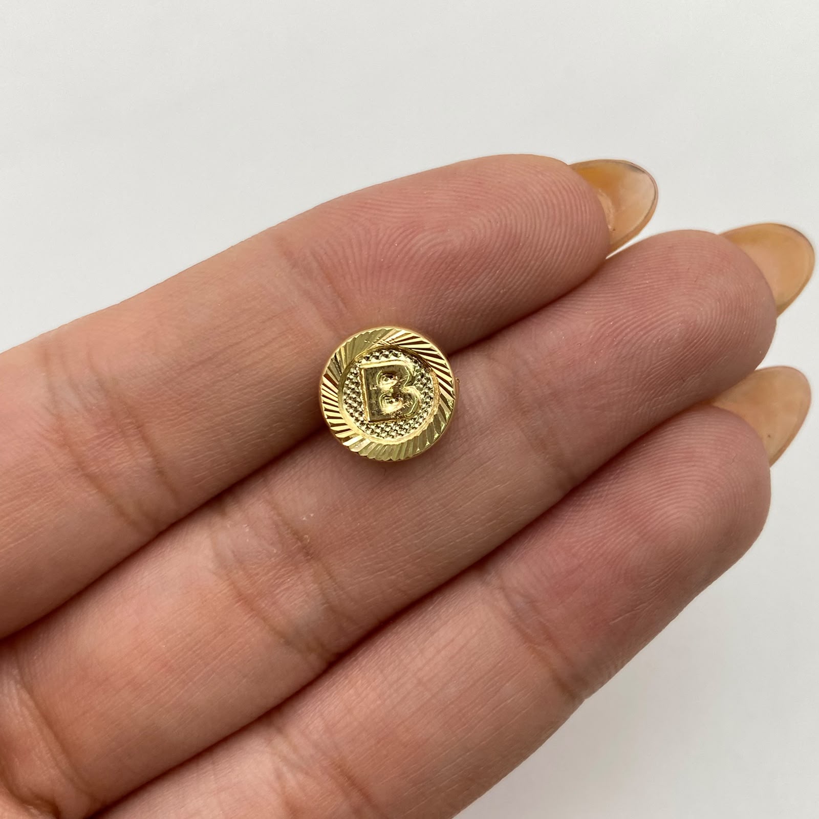 Herraje tambor letra b Oro amarillo 0,5 Gr / 1 Cm