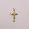 Dije cruz cristo tubular  Oro amarillo 1,3 Gr / 3,5 Cm