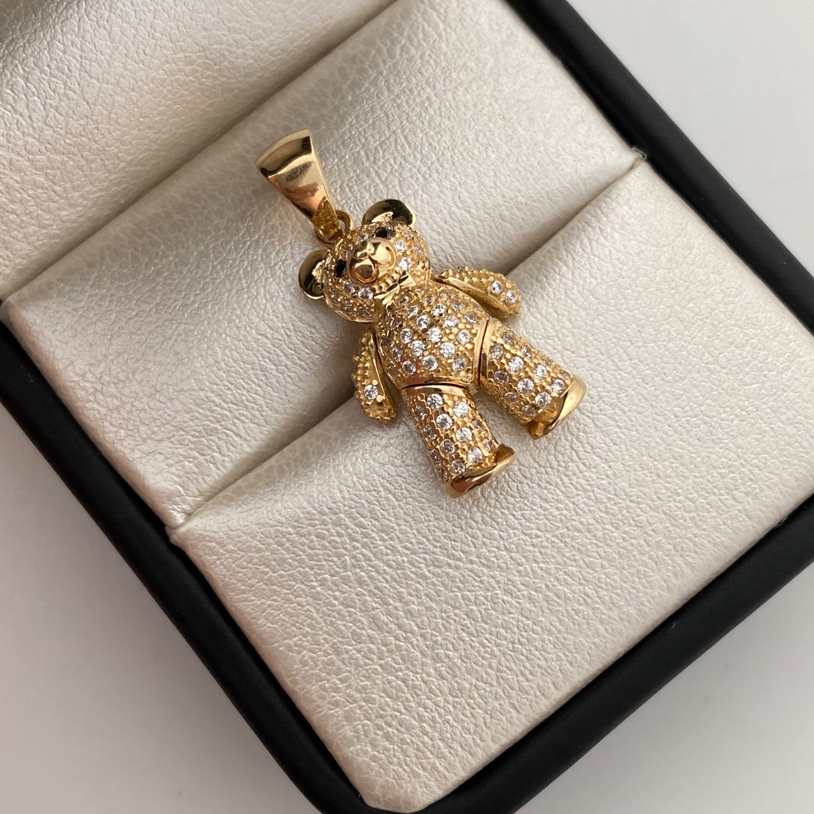 Dije Oso Articulado Moño Casting Oro amarillo 18k 4,45 Gr / 13,1 mm / 2,8 Cm