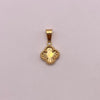 Dije Trebol diamantado Oro amarillo 18k 1,0 Gr / 12,4 mm / 2,3 Cm