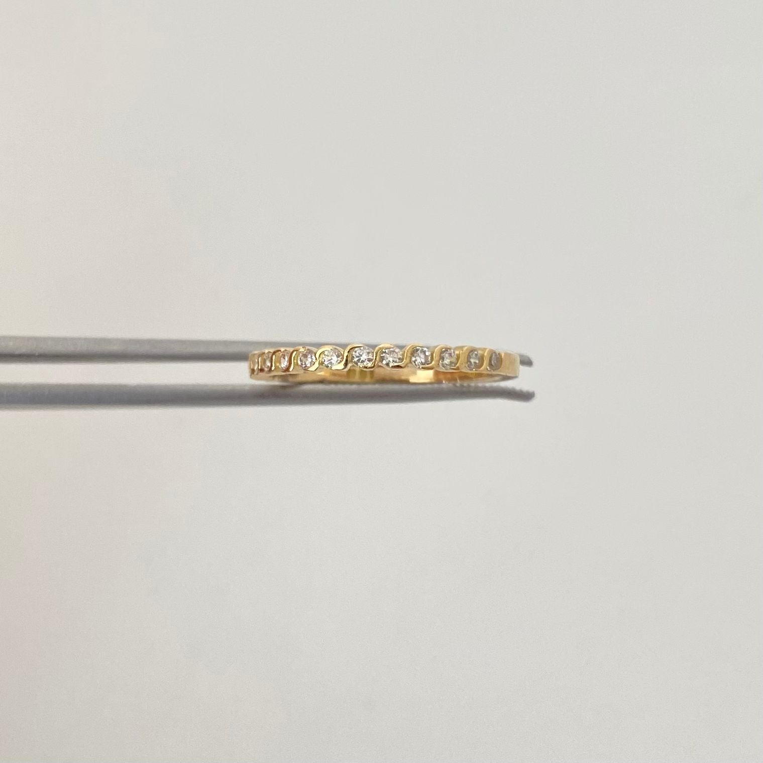 Anillo churumbela casting blanco Oro amarillo 18k / Talla 7 / 2,0 Gr