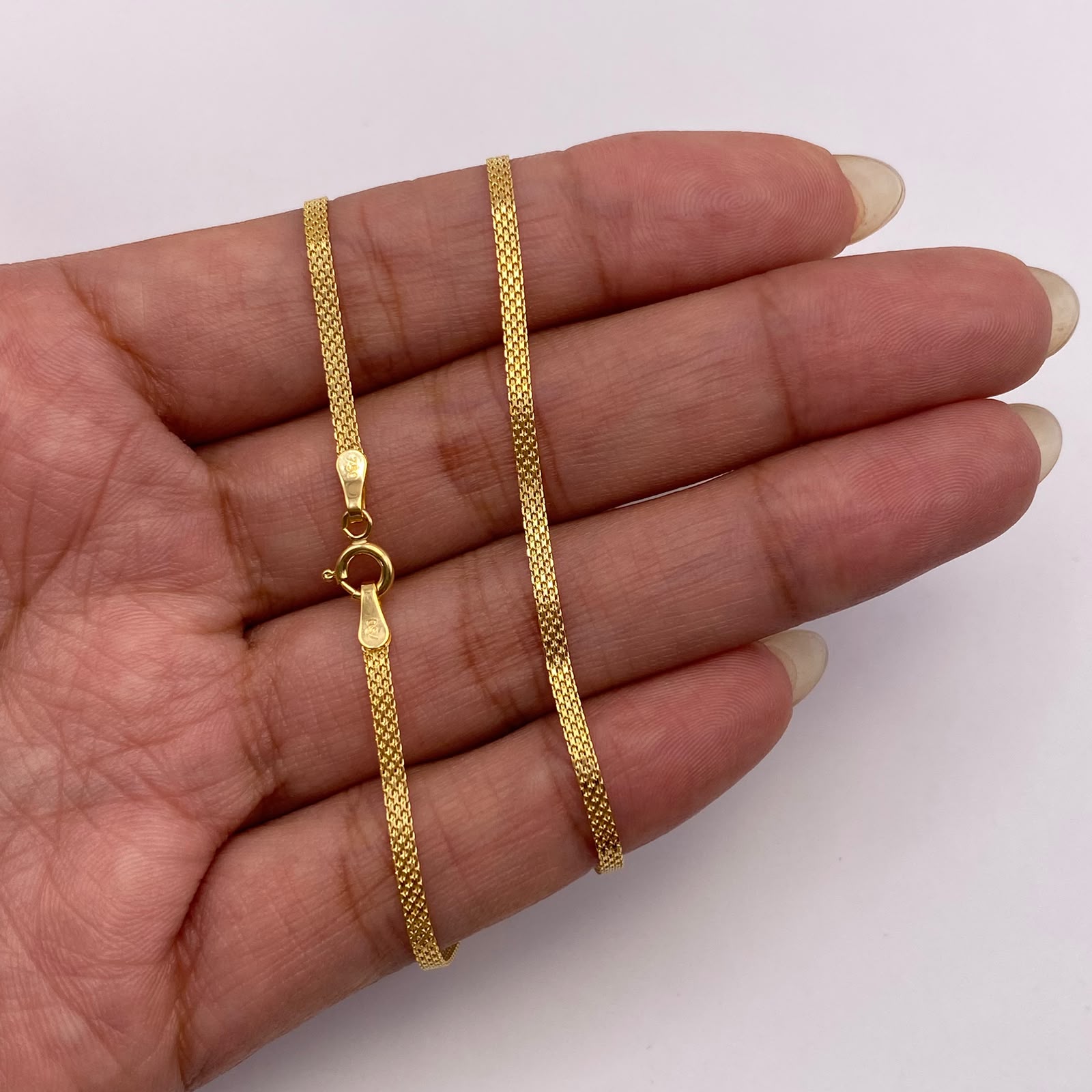 Cadena It China espejo Oro amarillo 18k +1 / 3,3 Gr / 2 mm / 50 Cm