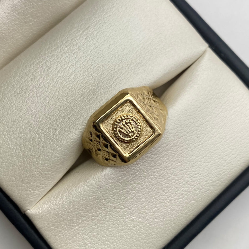 Anillo troquel rx Oro amarillo 18k / Talla 10 1/2 / 3,30 Gr / 4,47 mm